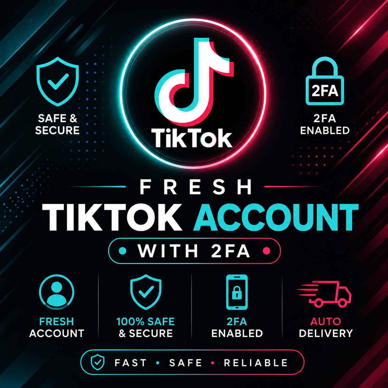 Fresh TikTok Account with 2FA best Safe Ande Secure