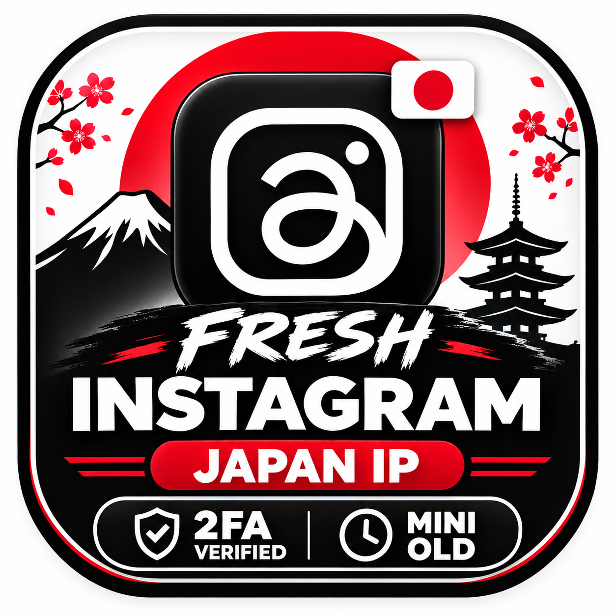 Instagram + Threads Accounts — Japan IP 🇯🇵 2FA Enabled 🔐 High Quality — With Guarantee ✅