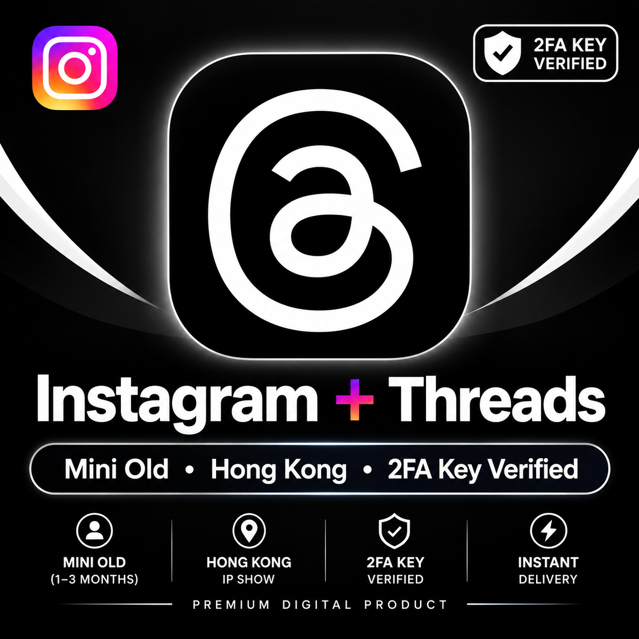 Instagram+threads mini old Hong Kong IP show account