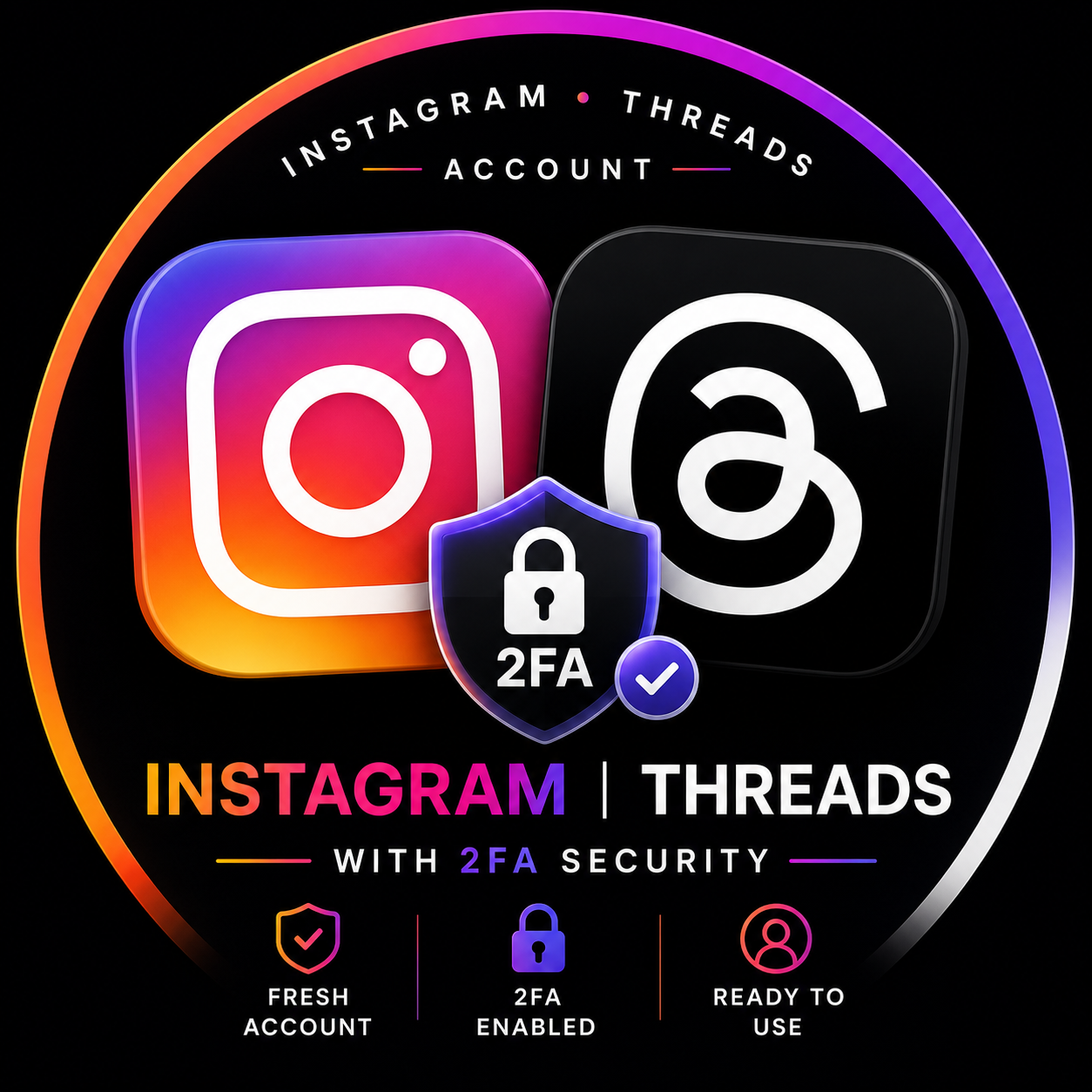 Fresh Quality Instagram Therads Account with 2 Fa