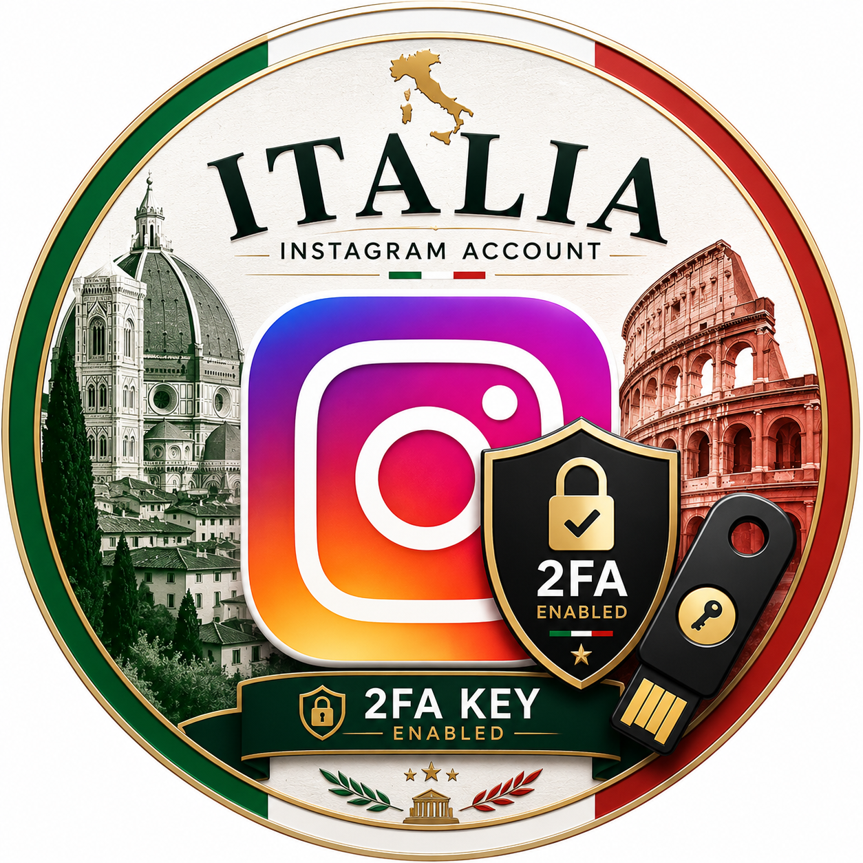 italian Instagram account with 2fa key