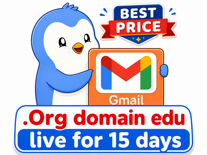 Gmail edu(.org domain)15 days live|Perfect for verification purpose|Best price in market