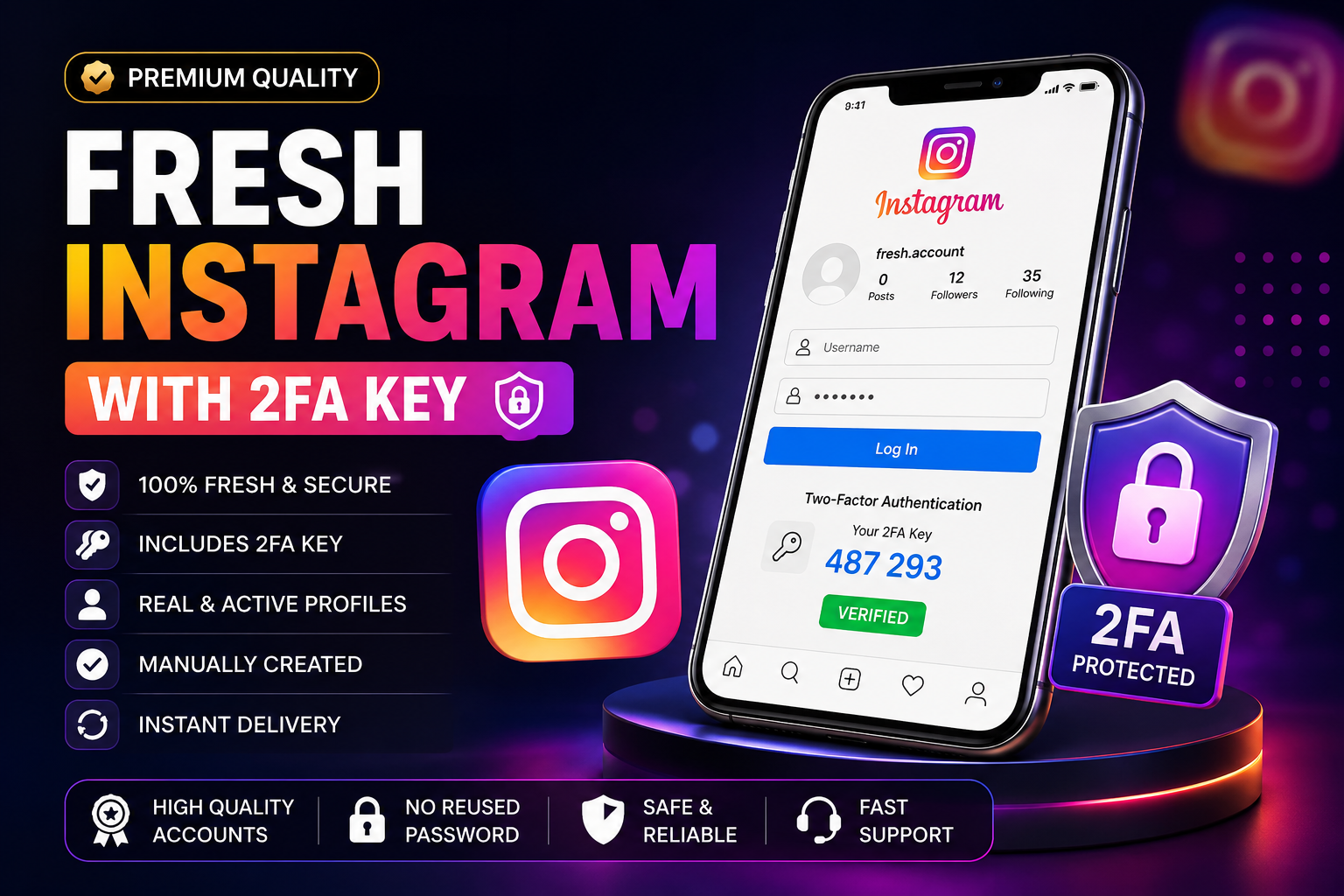 Japan Name Instagram Accounts With 2FA Key