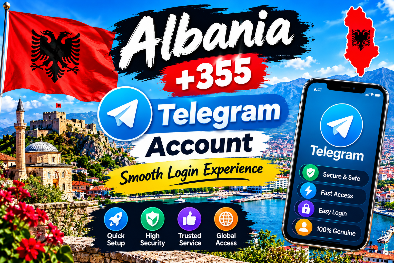 Albania +355 — Telegram Account | Smooth Login Experience