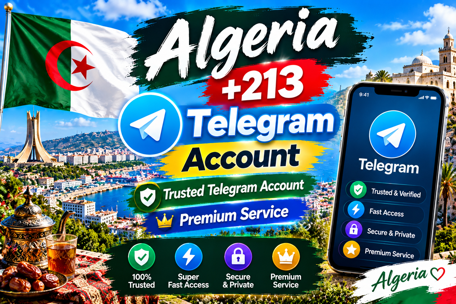 Algeria +213 — Trusted Telegram Account | Premium Service