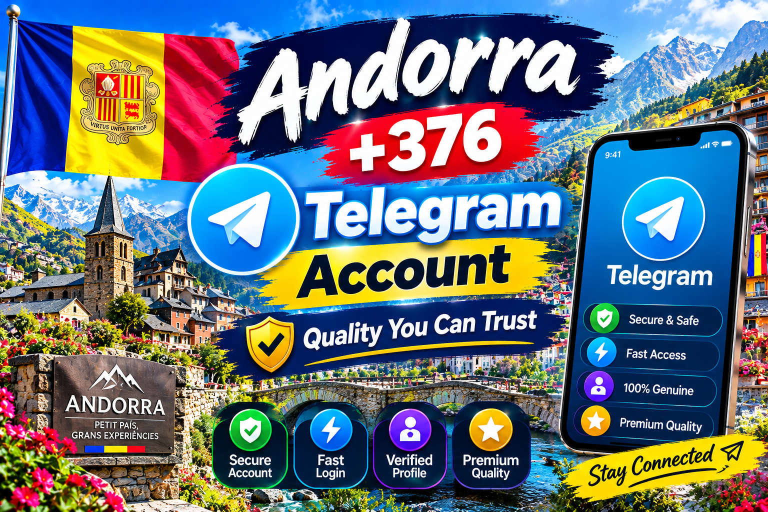 Andorra +376 — Telegram Account | Quality You Can Trust