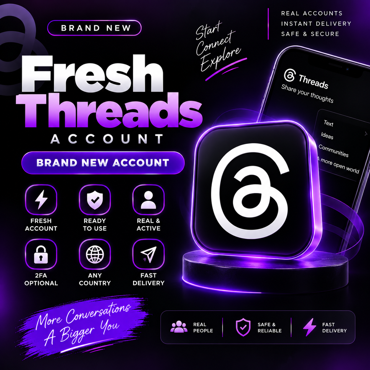 Premium Fresh Threads Accounts With 2FA Key Enable