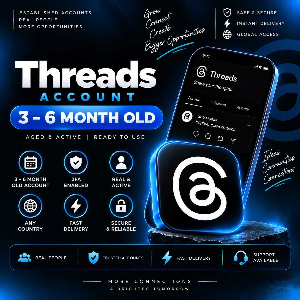 Premium Threads 3-6 Month Old 2FA Key Enable