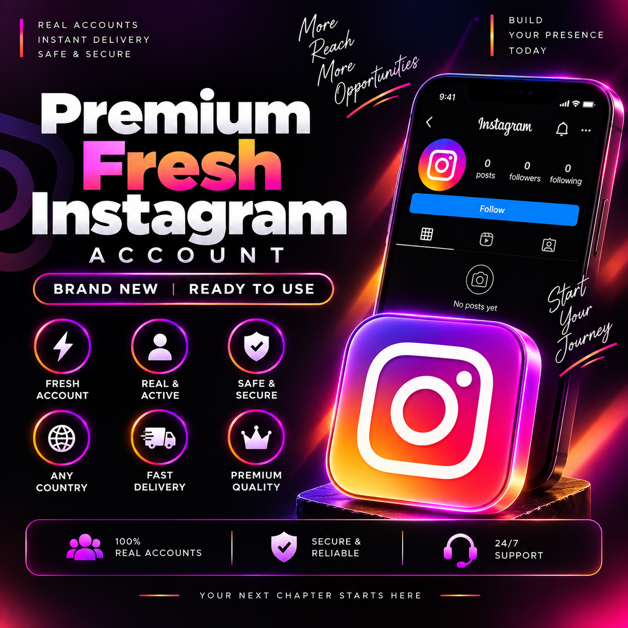 Premium Fresh Instagram With 2FA Key