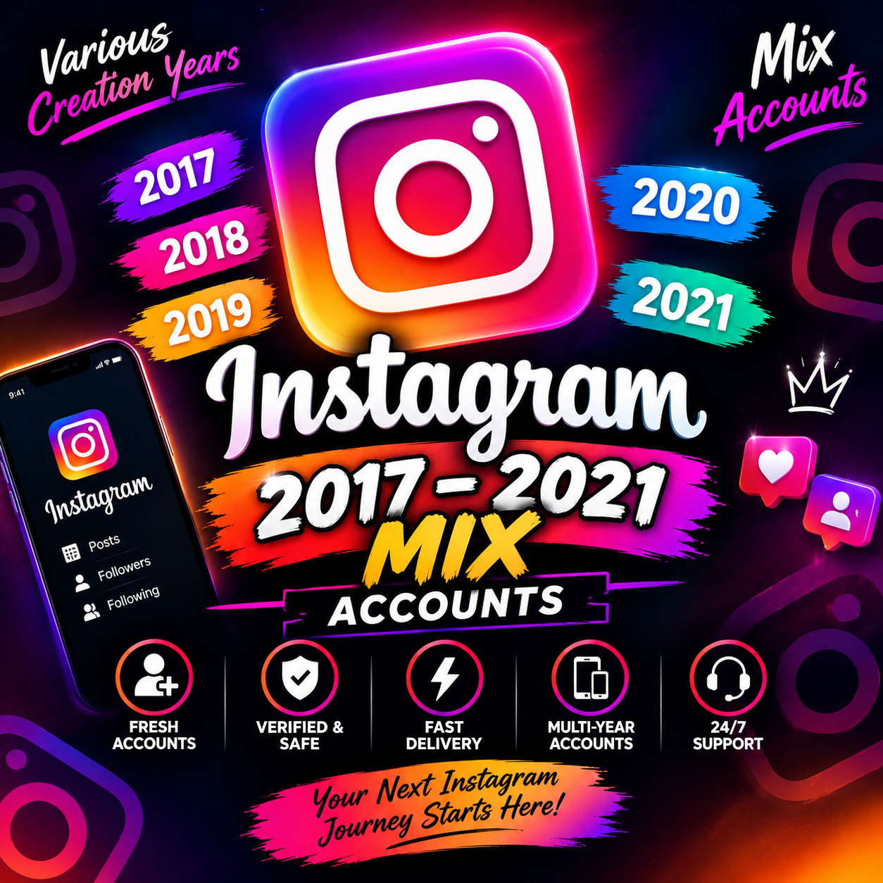 Instagram 2017-2021 Mix Account