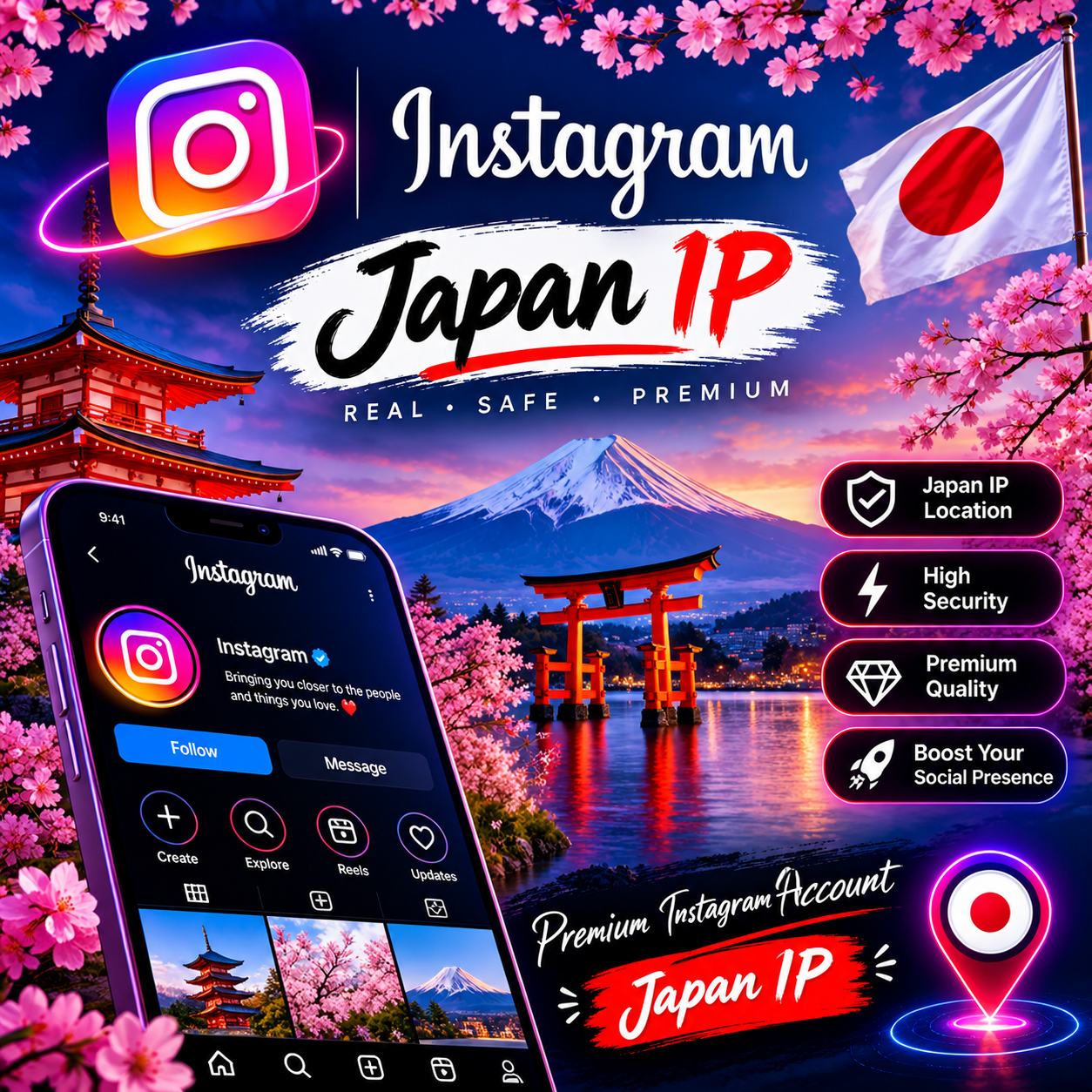 Japan ip Instagram thread +with 2 fa key verified verified accounts
