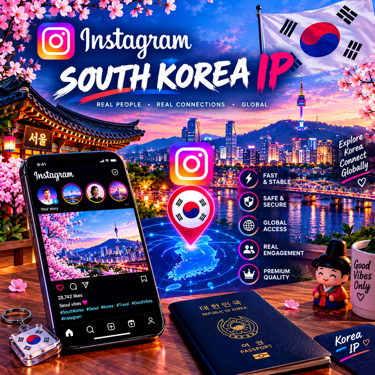 South Korea iP Instagram + thread accounts veryfine good quality