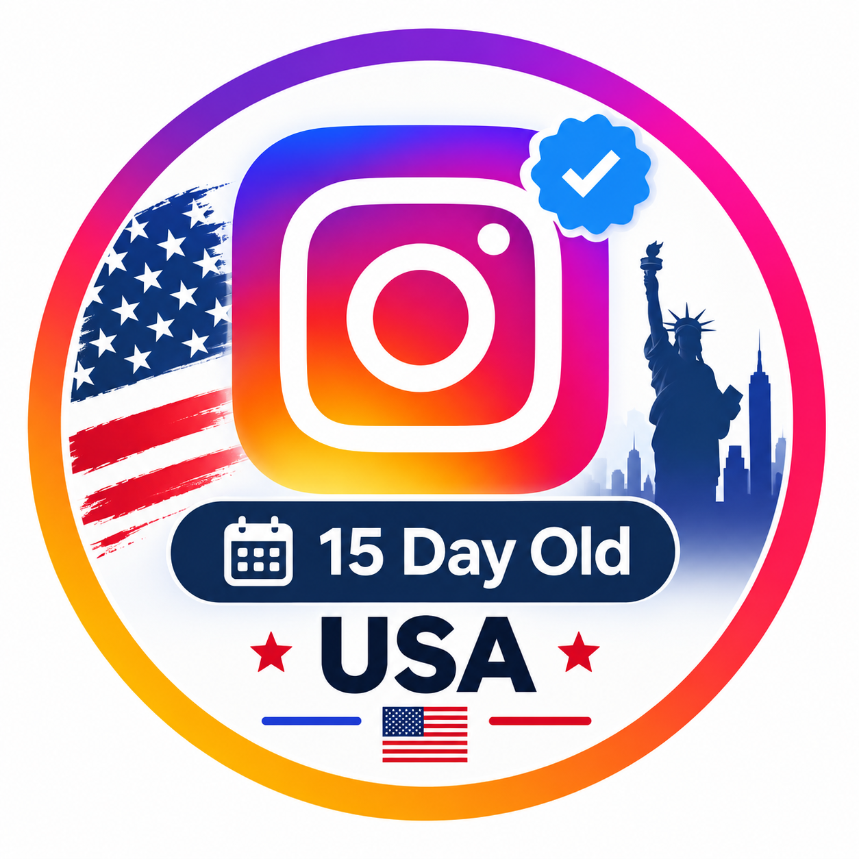 15 day old USA Instagram account with 2fa